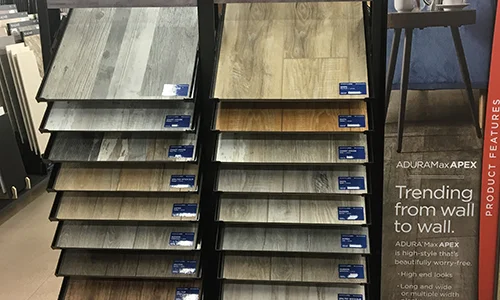 Samples of hardwood flooring for home